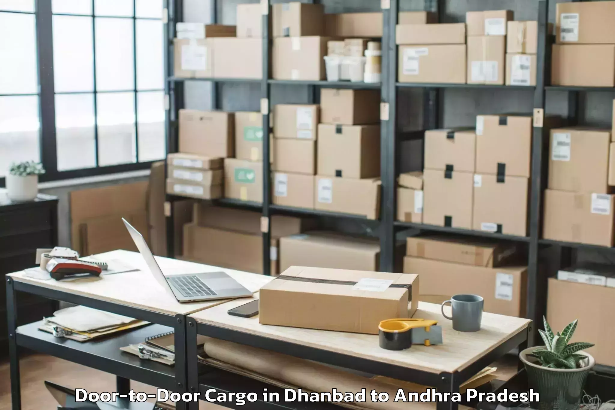 Top Dhanbad to Pellakur Door To Door Cargo Available